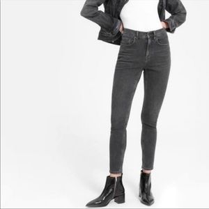 Everlane High Waisted Grey Wash Skinny Jeans